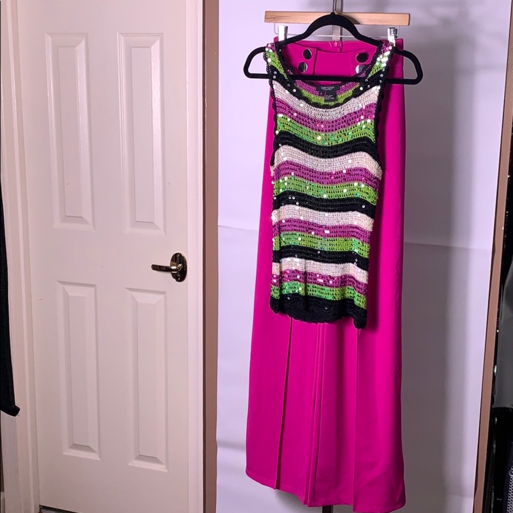 Pink And Sequins Set